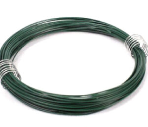 Green plastic wire with spring coiling