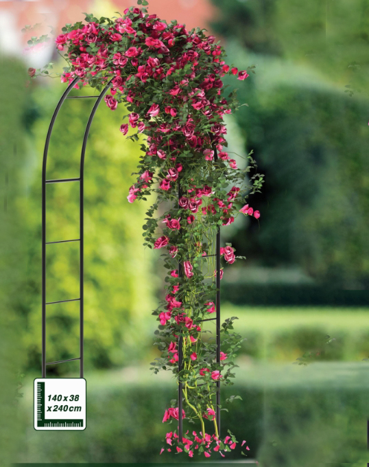 Metal Flower Arch 240x140x38cm