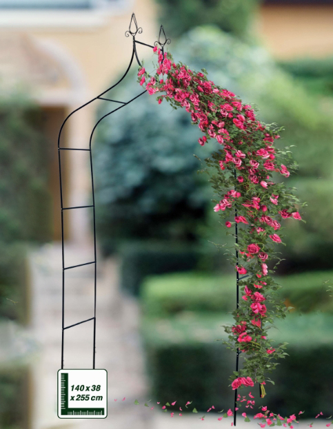 Metal Flower Arch 255x140x38cm