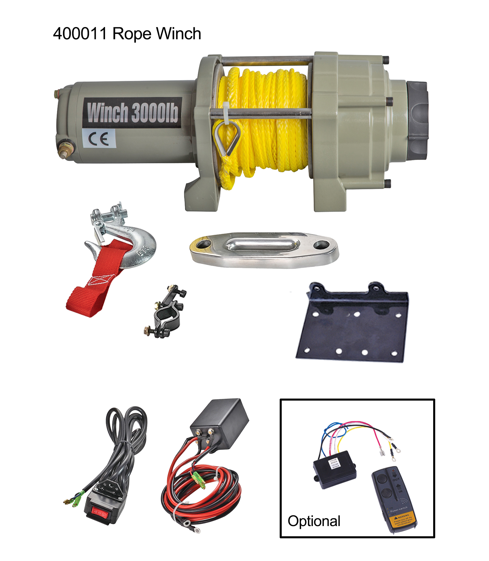 3000lbs(1361kg) Electric Winch